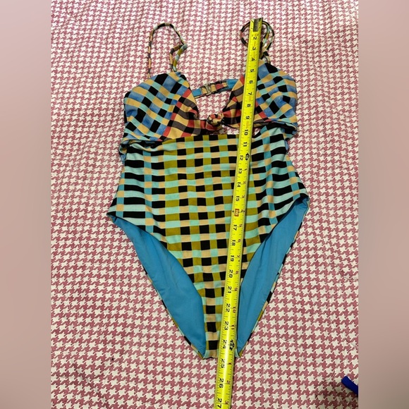 Mara Hoffman Multicolor Checkered Swimsuit - Picture 1 of 4